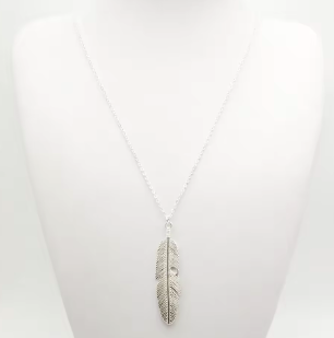 HOPE: Feather pendant necklace